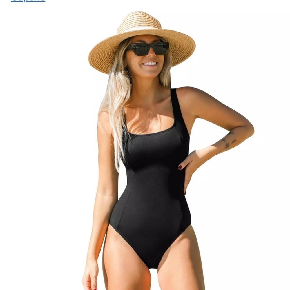 Cupshe Women's Black Swimsuit-one-piece